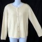 Tribeca Studio Small 4 6 Yellow LS Linen Cotton Knit Pattern Cardigan Sweater