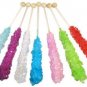 ROCK CANDY CRISTAL STICKS ASSORTED, WRAPPED 10 PIECES!!!