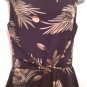 Maggy London size 8 brown floral sleeveless dress