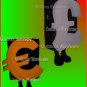 Pounds Currency Costume Mascot