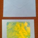 Blue Art Themed Postcard Note Card With Envelope