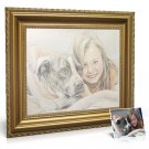 Pencil Drawing 20x24 inch, 2 people included - Photo as Drawing
