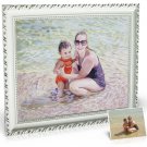 Watercolor Painting 20x24 inch, 2 people included - Painting from Picture
