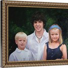 Photograph to Oil Painting, 3 people, 24x36", unframed - Picture into painting
