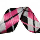 Black, White and Pink Reversible Argyle Belt