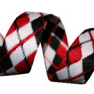 Black, White and Red Reversible Argyle Belt