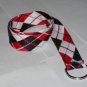 Black, White and Red Reversible Argyle Belt