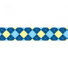 TuffLock Blue Argyle Collar- Small