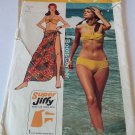 UNCUT Simplicity Sewing Pattern #6402 - Super Jiffy Bikini & Wrap - Size 6P
