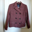 GAP Size 4 Womens Wool Red Brown Basic Jacket/Blazer Coat