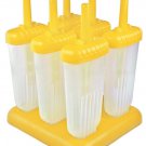 Tovolo Groovy Ice Pop Molds, Yellow - Set of 6