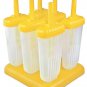 Tovolo Groovy Ice Pop Molds, Yellow - Set of 6