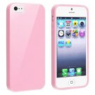 Silcone Fitted Skin Case Compatible with Apple iPhone 5 / 5S, Light Pink