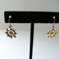 Gold Nautical Cruise Ship Wheel Dangle Drop Earrings Surgical Steel Post