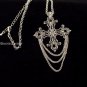 Cross Necklace Pendant Chain Sterling Plated Stainless Steel