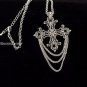 Cross Necklace Pendant Chain Sterling Plated Stainless Steel