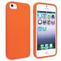 Silicone Fitted Skin Case Compatible With Apple iPhone 5 / 5S - Orange