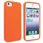 Silicone Fitted Skin Case Compatible With Apple iPhone 5 / 5S - Orange