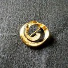 Gold with Rhinestones Pin Brooch