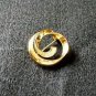 Gold with Rhinestones Pin Brooch