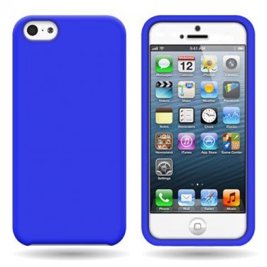 Silicone Fitted Soft Skin Case Cover for Apple iPhone 5 / 5S - Blue
