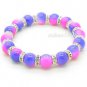 5 Gemstone Stretch Crystal Beads Bangle Cuff Bracelets
