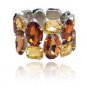 5 Gemstone Stretch Crystal Beads Bangle Cuff Bracelets