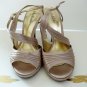 Kelly & Katie Sandals Size 8.5 Wide Ankle Strap Beige