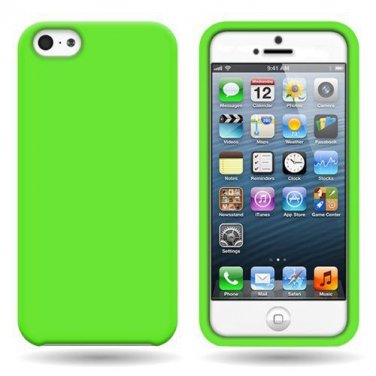 Silicone Fitted Soft Skin Case Cover for Apple iPhone 5 / 5S - Green