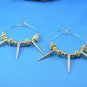 Gold Hoop Dangle Pierce Hook Earrings