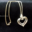 Gold Heart Necklace with pendant