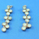Pale Green Dangle Surgical Steel Pierce Earrings