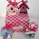 Christmas Ornaments Set of 4 Bird Houses