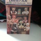 UNCUT Butterick Sewing Pattern #5822 15" & 18" Bears w/moveable arms & legs