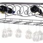 New Wine Bar Wall Rack metal wood 6 bottle 8 wine glasses holder organizer