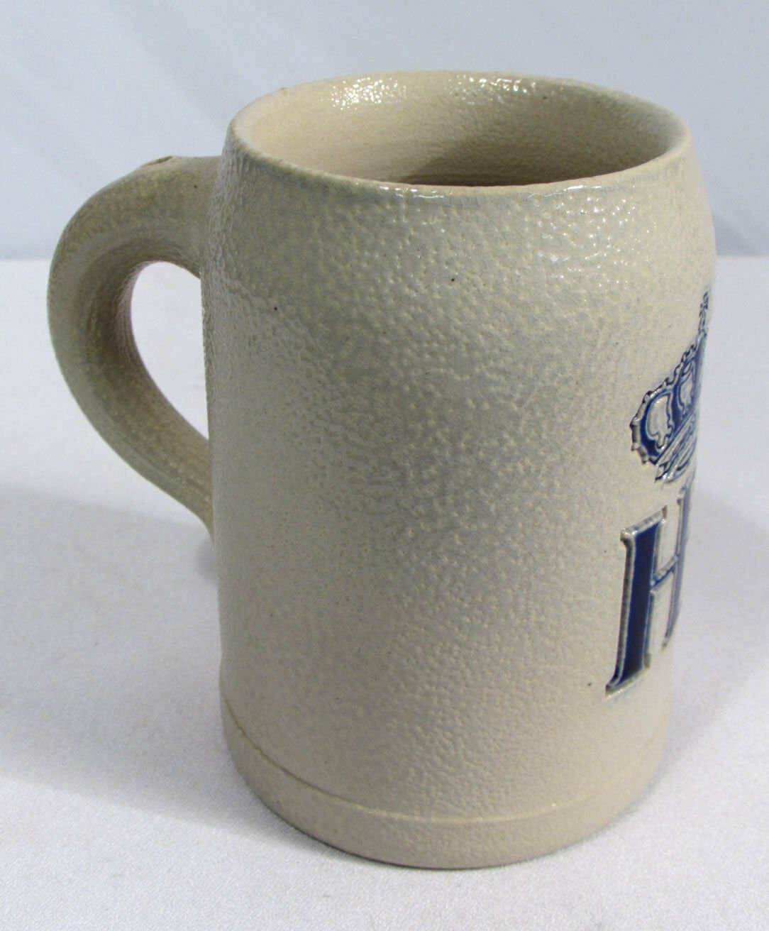 Vintage HB Hofbrauhaus German Beer Mug Muchen Logo Salt Glazed 0.25L/8 Oz.