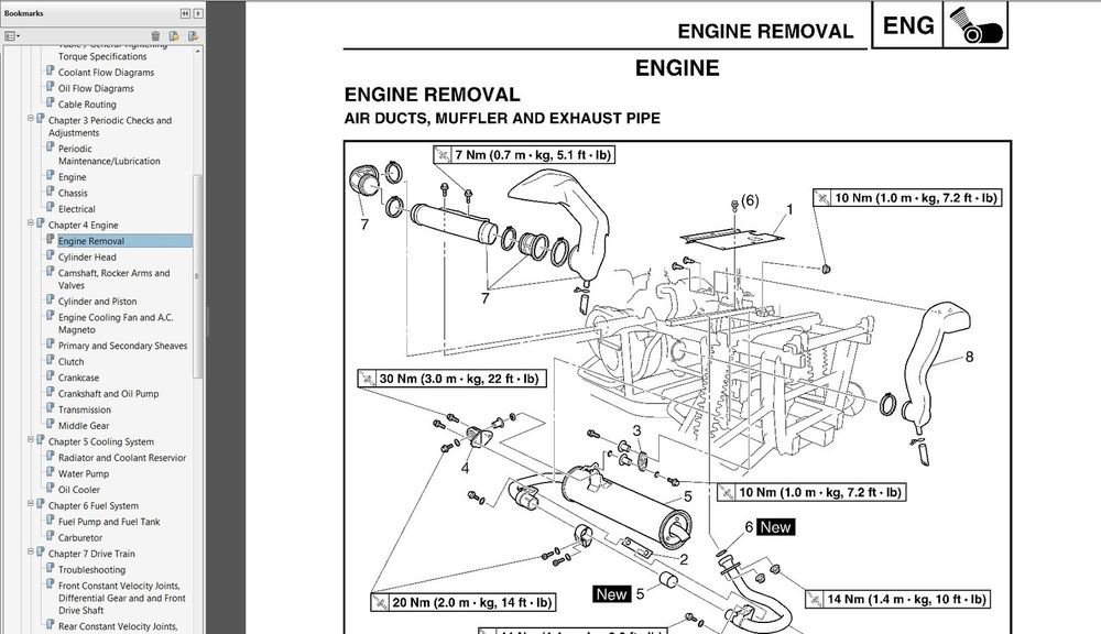 2004-2007 Yamaha RHINO 660 Service Manual CD ROM repair shop LIT-11616