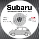 1958-1971 Subaru 360 Service Manual CD ROM Sedan, Custom, Truck, Van Repair