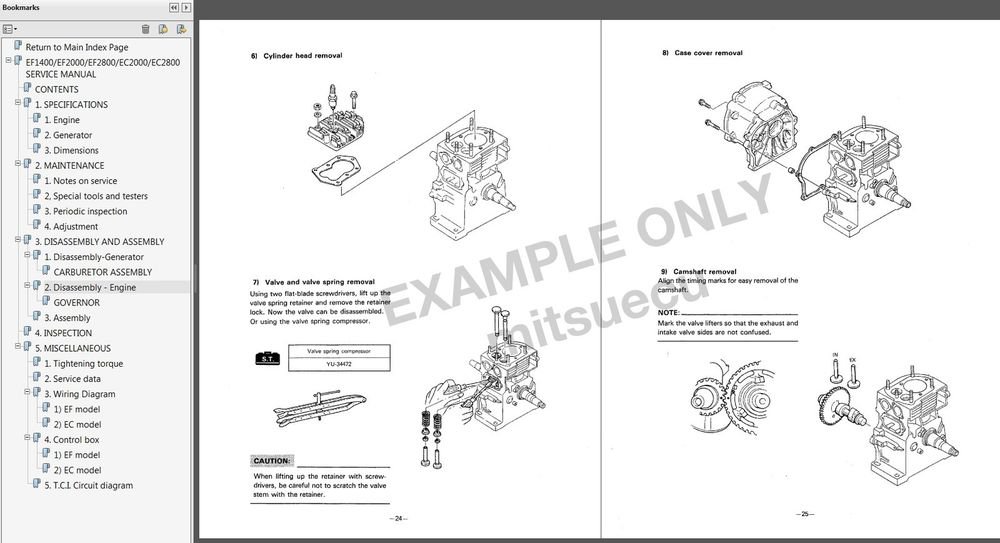 Yamaha EDL6500S Diesel Generator Service Manual CD repair shop LIT