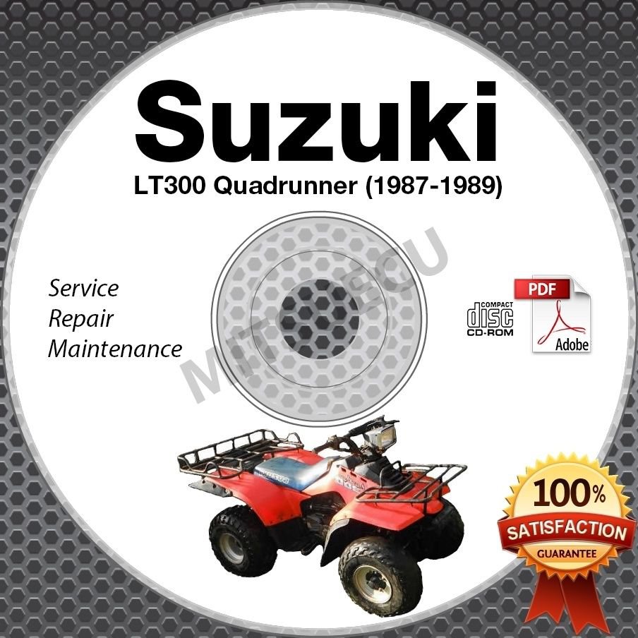 1987-1989 Suzuki LT300 QuadRunner 300 Service Manual CD LT300E LTF300