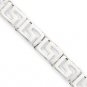9MM GREEK KEY BLUE FIRE OPAL INLAY INFINITY BAND Sterling Silver Size 5-10