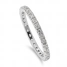 CZ Stackable Eternity Band .925 Sterling Silver Wedding Anniversary Ring 2MM Ste