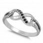 3MM INFINITY LOVE KNOT THIN BAND Solid Sterling Silver Ring 925 Solid Sterling