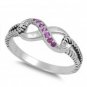 3MM INFINITY LOVE KNOT THIN BAND Solid Sterling Silver Ring 925 Solid Sterling