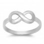 3MM INFINITY LOVE KNOT THIN BAND Solid Sterling Silver Ring 925 Solid Sterling
