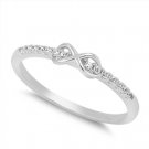 NEW! PETITE INFINITY LOVE KNOT CZ BAND Sterling Silver Promise Ring Promise Ster
