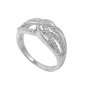 Silver PAVE CZ DOUBLE INFINITY LOVE KNOT BAND .925 Solid Sterling Silver Ring So