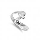 925 Solid Sterling Silver Ring - Cross Band 14 mm (0.55 inch)