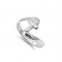 925 Solid Sterling Silver Ring - Cross Band 14 mm (0.55 inch)