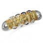 silver Ring W/ Stone Natural Abalone .925 Solid Sterling Silver Ring